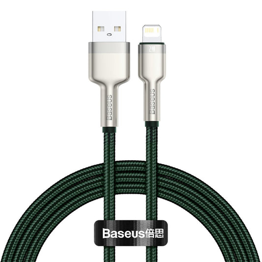 Kabel za podatke i punjenje USB-A - Lightning Baseus Cafule Metal Series, 18W, 1m, Zeleni CALJK-A06