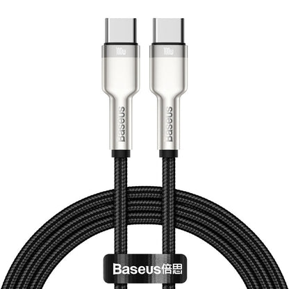 Kabel za prijenos podataka i punjenje USB-C - USB-C Baseus Cafule, 100W, 2m, Crni CATJK-D01