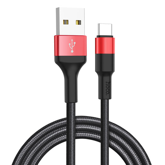 Kabel za podatke i punjenje USB-A - USB-C HOCO X26 Xpress, 18W, 1m, Crno Crveni