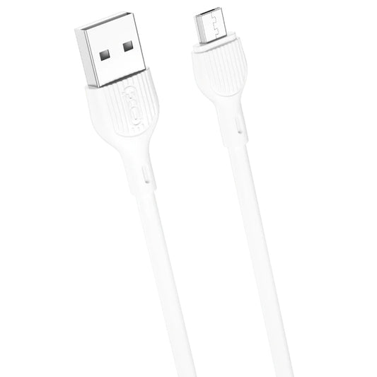 Kabel za podatke i punjenje USB-A - microUSB XO Design NB200, 10W, 1m, Bijeli