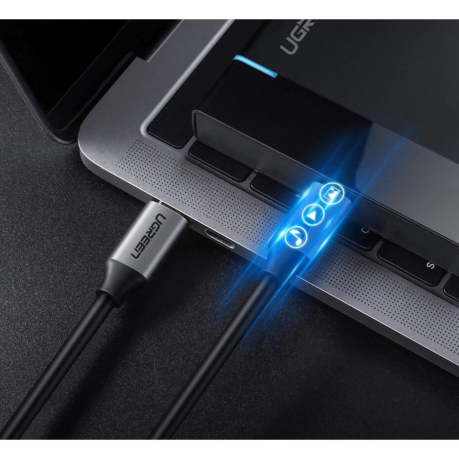 Kabel za Prijenos Podataka i Punjenje USB-C - USB-C UGREEN US161, 60W, 1.5m, Sivi