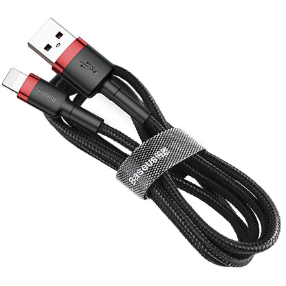 Kabel za Prijenos Podataka i Punjenje USB-A - Lightning Baseus Cafule, 18W, 0.5m, Crveni CALKLF-A19
