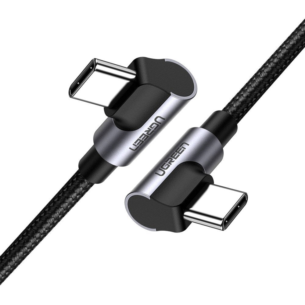 Kabel za Prijenos Podataka i Punjenje USB-C - USB-C UGREEN US323 Angled, 60W, 1m, Crni