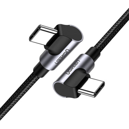 Kabel za Prijenos Podataka i Punjenje USB-C - USB-C UGREEN US323 Angled, 60W, 1m, Crni