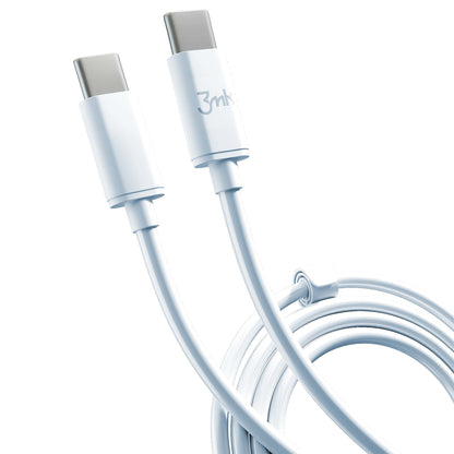 USB-C kabel za prijenos podataka i punjenje - USB-C 3MK Hyper, 100W, 2m, Bijeli