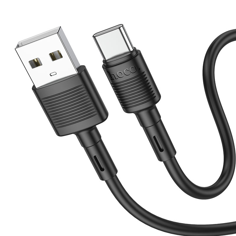 Kabel za prijenos podataka i punjenje USB-A - USB-C HOCO X83 Victory, 20W, 1m, Crni