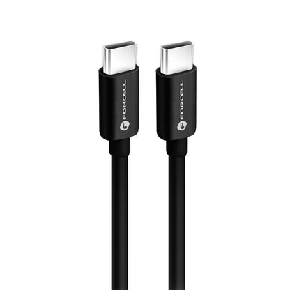 Kabel za Prijenos Podataka i Punjenje USB-C - USB-C Forcell F-Energy C338, 60W, 0.25m, Crni