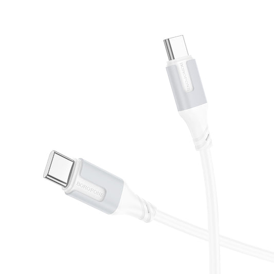 Kabel za podatke i punjenje USB-C - USB-C Borofone BX101 Creator, 60W, 1m, Bijeli