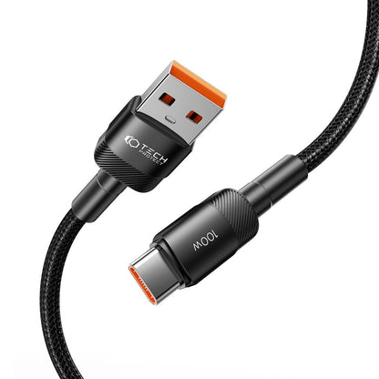 Kabel za Prijenos Podataka i Punjenje USB-A - USB-C Tech-Protect Ultraboost EVO, 100W, 3m, Crni