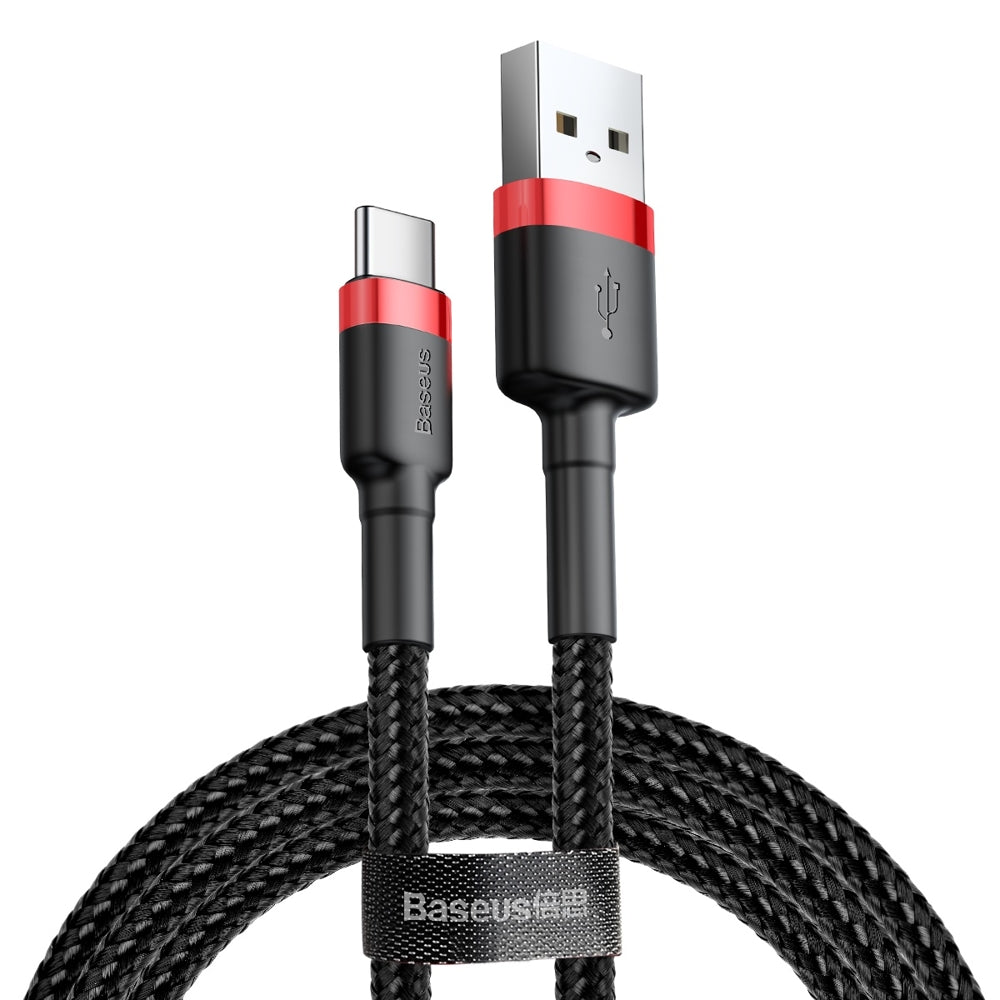 Kabel za Prijenos Podataka i Punjenje USB-A - USB-C Baseus Cafule, 18W, 0.5m, Crveni CATKLF-D91