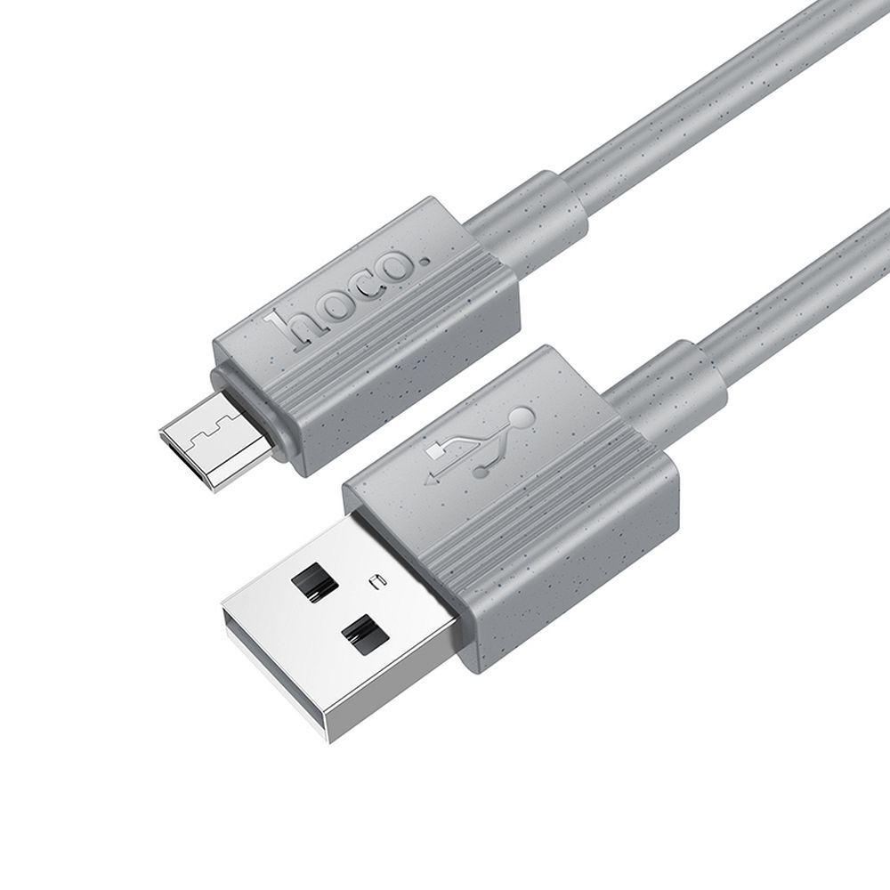 Kabel za prijenos podataka i punjenje USB-A - microUSB HOCO X107, 18W, 1m, Sivi