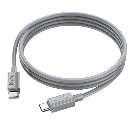 Kabel za prijenos podataka i punjenje USB-C - USB-C HOCO X107, 60W, 1m, Sivi