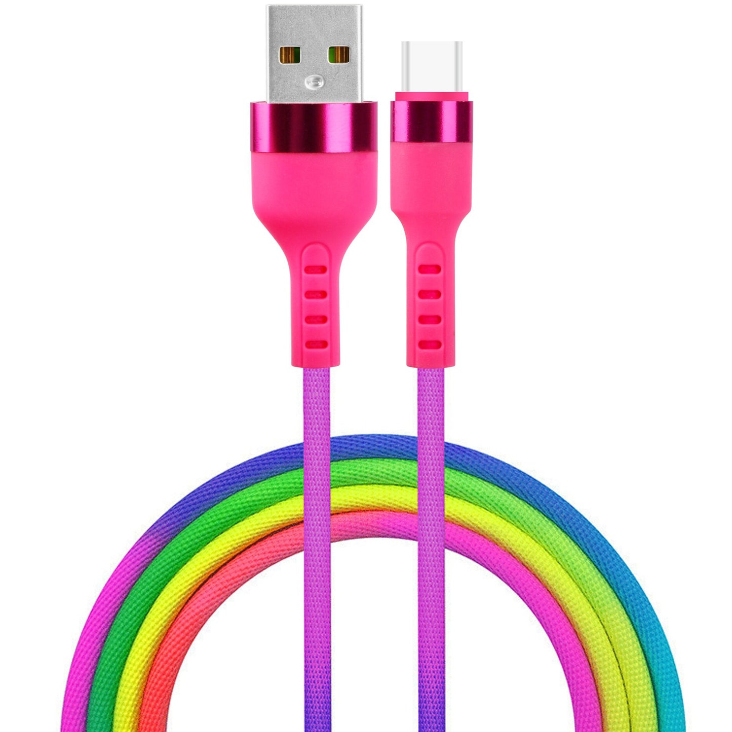 Kabel za Prijenos Podataka i Punjenje USB-A - USB-C Setty, 18W, 1.2m, Višebojni KNA-C-1.22.113