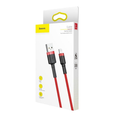 Kabel za Prijenos Podataka i Punjenje USB-A - Lightning Baseus Cafule, 18W, 1m, Crveni CALKLF-B09