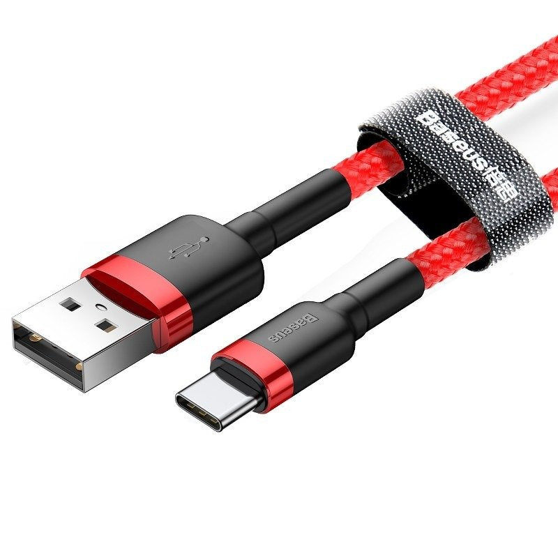 Kabel za Prijenos Podataka i Punjenje USB-A - USB-C Baseus Cafule, 60W, 1m, Crveni