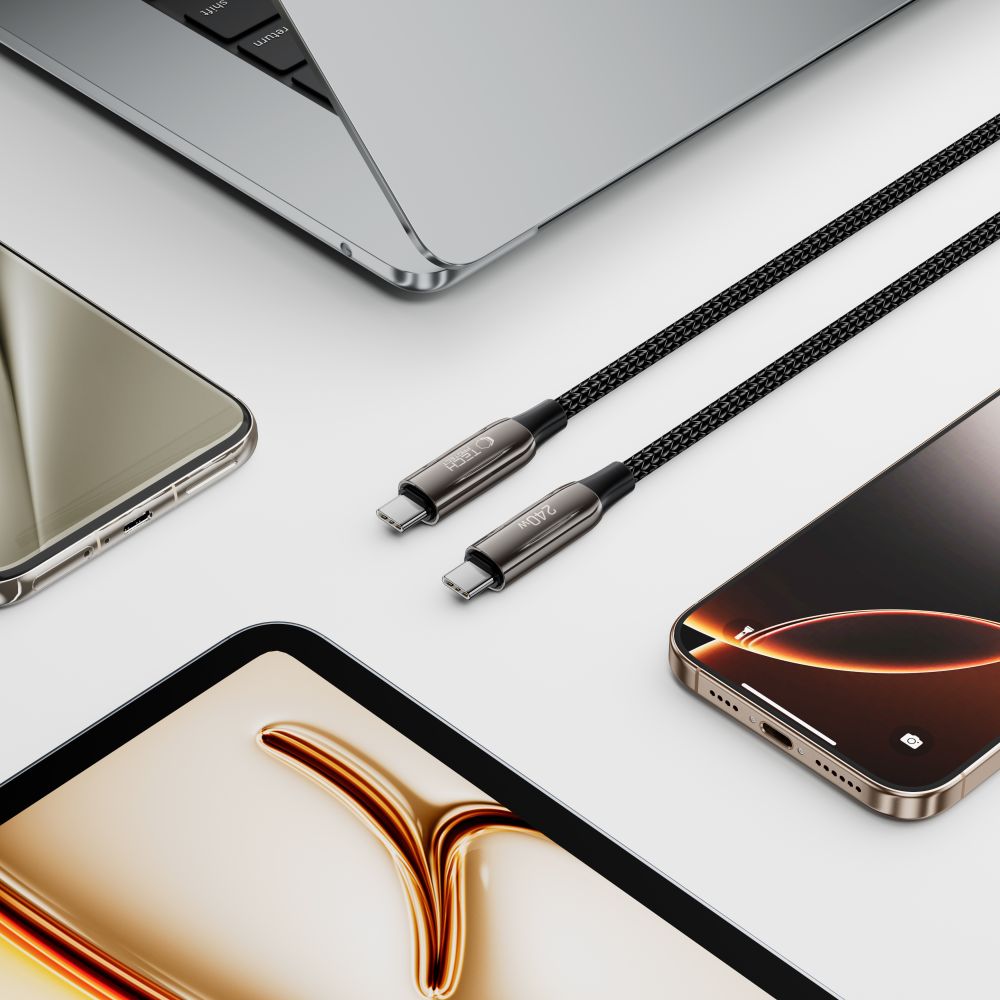 Kabel za prijenos podataka i punjenje USB-C - USB-C Tech-Protect UB10T Ultraboost, 240W, 1m, Crni