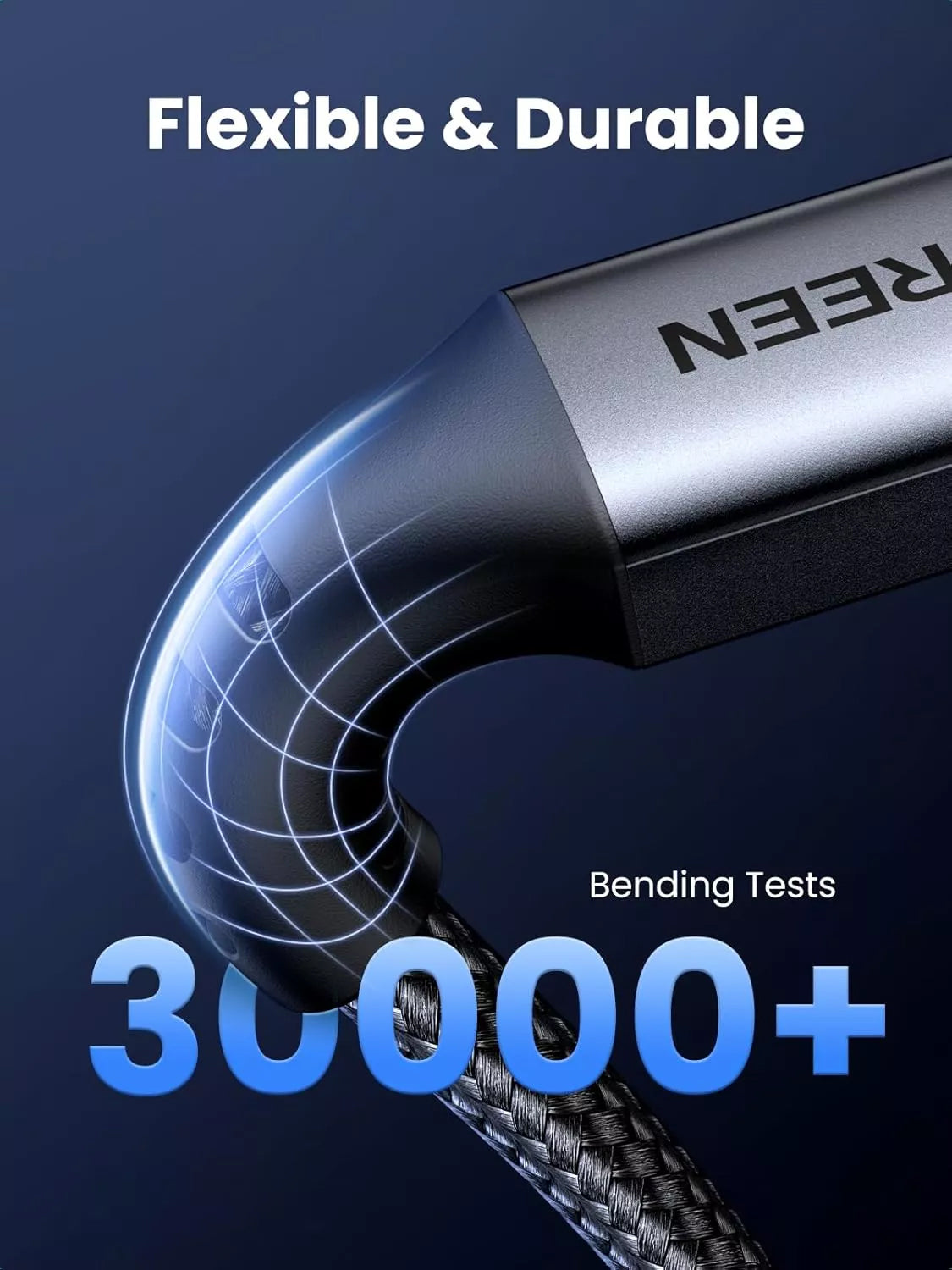 Kabel za Prijenos Podataka i Punjenje USB-C - USB-C UGREEN US567, 60W, 2m, Sivi