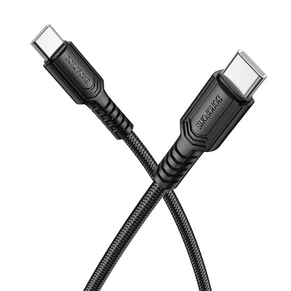 Kabel za podatke i punjenje USB-C - USB-C Borofone BX116 Certain, 60W, 1m, Crni