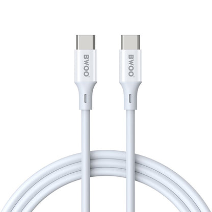 Kabel za podatke i punjenje USB-C - USB-C BWOO X282, 60W, 1m, Bijeli