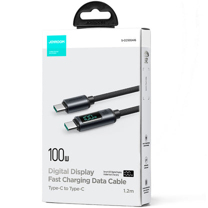 Kabel za podatke i punjenje USB-C - USB-C Joyroom S-A16 Prism Display, 100W, 1.2m, Crni