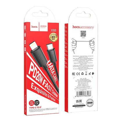Kabel za podatke i punjenje USB-C - Lightning HOCO X88, 20W, 1m, Crni