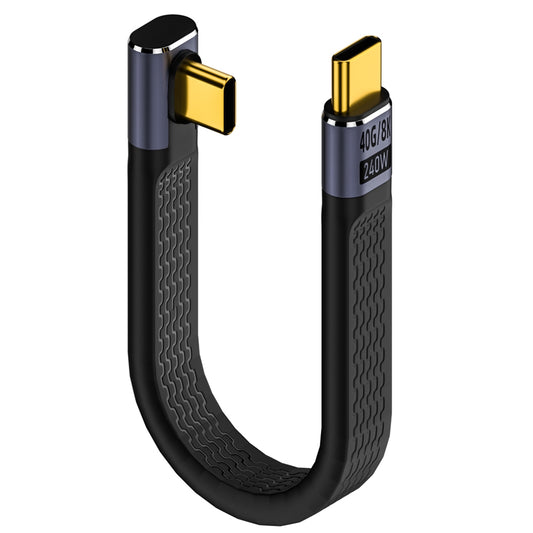 Kabel za prijenos podataka i punjenje USB-C - USB-C OEM Angled 8K Video, 240W, 0.15m, Crni
