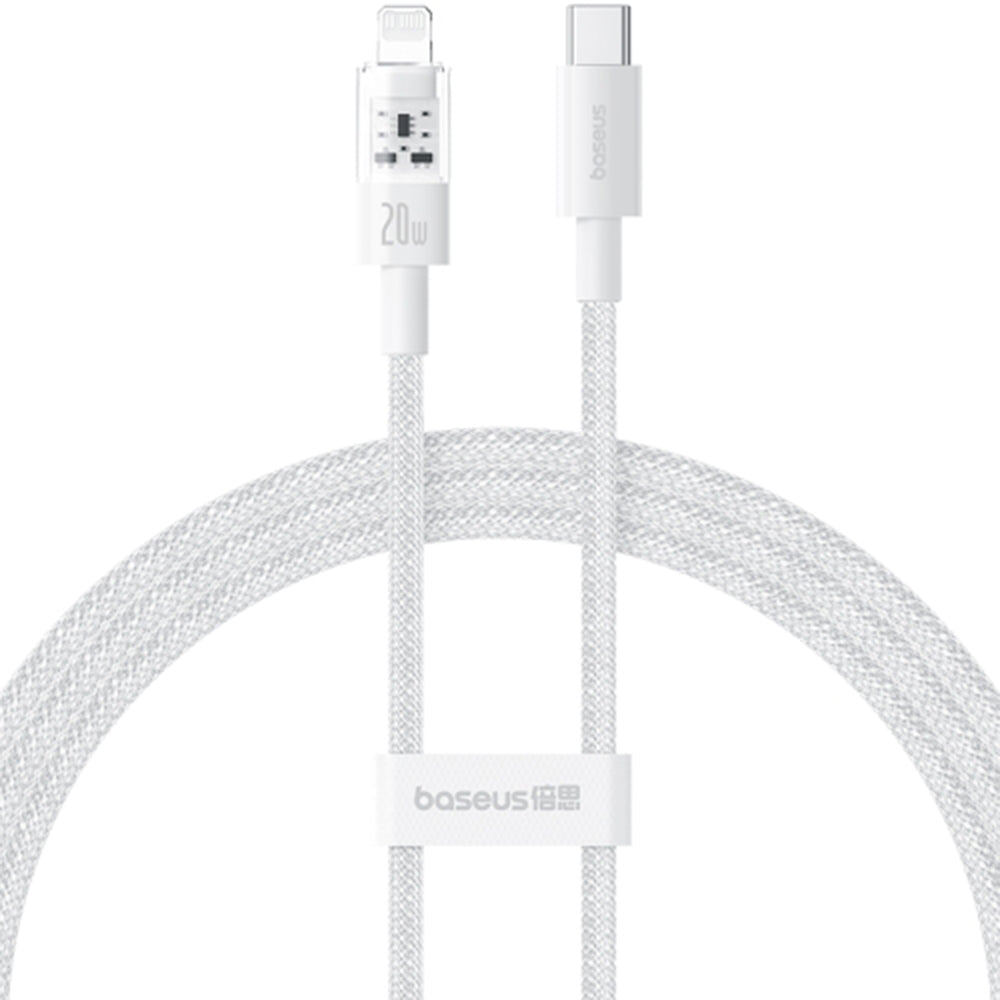 Kabel za prijenos podataka i punjenje USB-C - Lightning Baseus Gem, 20W, 1m, Bijeli P10373001211-00