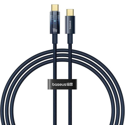 Kabel za podatke i punjenje USB-C - USB-C Baseus Explorer, 100W, 1m, Tamnoplavi P10319704321-00