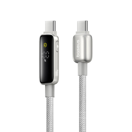 Kabel za podatke i punjenje USB-C - USB-C Baseus Vipow Display, 100W, 2m, Sivi P10381802851-01