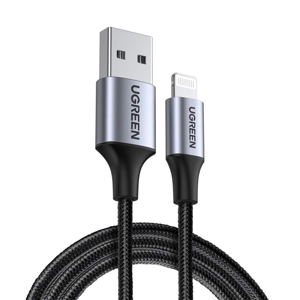 USB-A - Lightning kabel za prijenos podataka i punjenje UGREEN US199, 18W, 1m, sivi