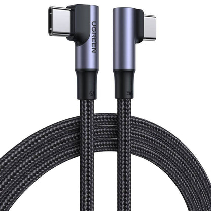 Kabel za podatke i punjenje USB-C - USB-C UGREEN US335 Angled, 100W, 2m, Crni