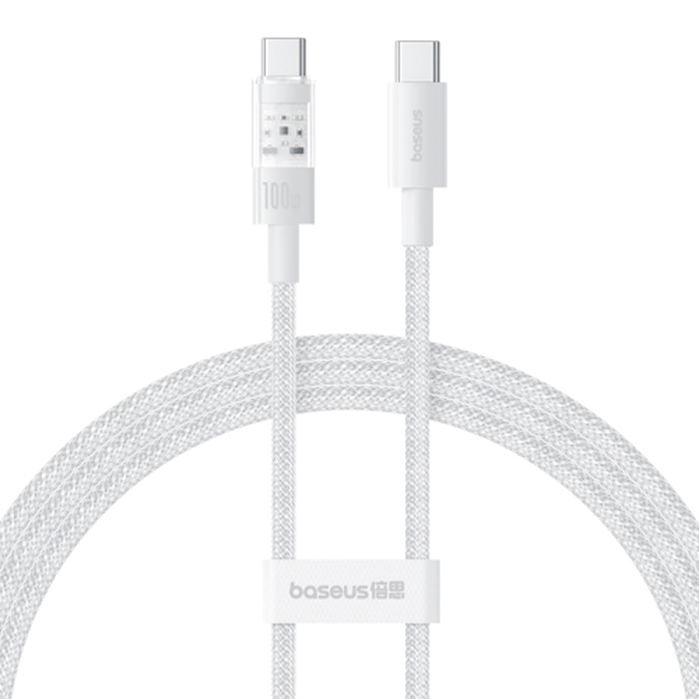 Kabel za prijenos podataka i punjenje USB-C - USB-C Baseus Gem, 100W, 2m, Bijeli P10373000211-01