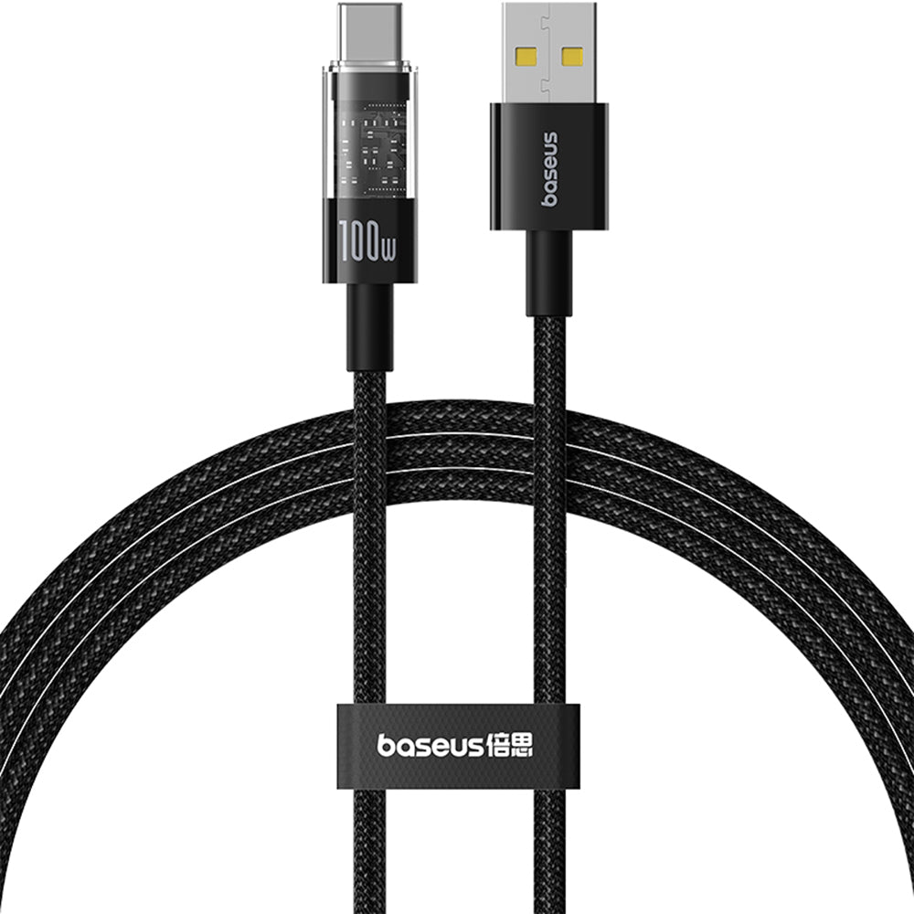 Kabel za prijenos podataka i punjenje USB-A - USB-C Baseus Gem, 100W, 2m, Crni P10373002111-01