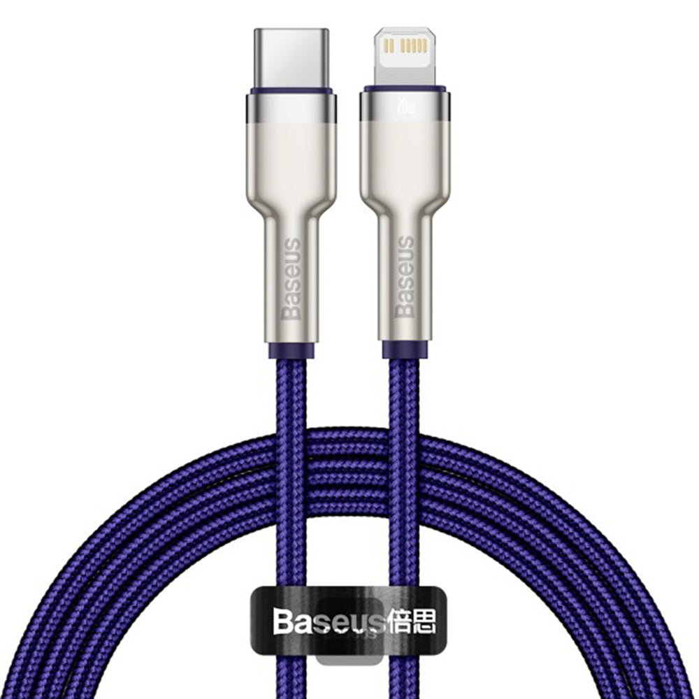 Kabel za prijenos podataka i punjenje USB-C - Lightning Baseus Cafule Metal Series, 20W, 1m, Ljubičasti CATLJK-A05