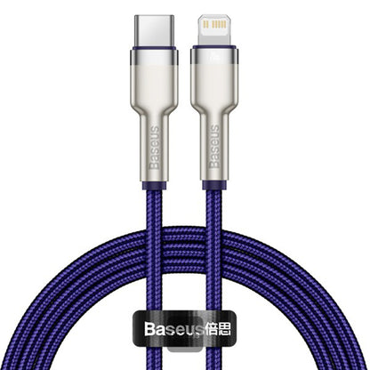 Kabel za prijenos podataka i punjenje USB-C - Lightning Baseus Cafule Metal Series, 20W, 1m, Ljubičasti CATLJK-A05