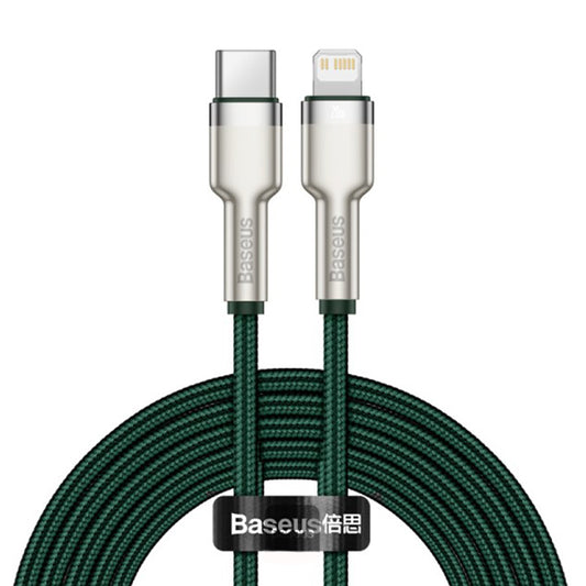 Kabel za podatke i punjenje USB-C - Lightning Baseus Cafule Metal Series, 20W, 2m, Zelen CATLJK-B06