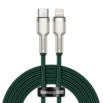 Kabel za podatke i punjenje USB-C - Lightning Baseus Cafule Metal Series, 20W, 2m, Zelen CATLJK-B06