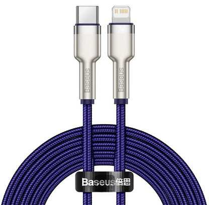 Kabel za podatke i punjenje USB-C - Lightning Baseus Cafule Metal Series, 20W, 2m, Ljubičasti CATLJK-B05