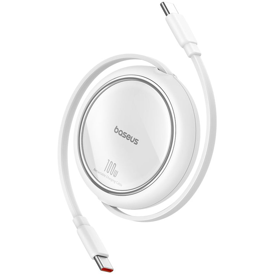 Kabel za podatke i punjenje USB-C - USB-C Baseus Free2Draw Mini Retractable, 100W, 1m, Bijeli P10364500211-00