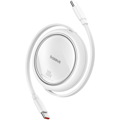 Kabel za podatke i punjenje USB-C - USB-C Baseus Free2Draw Mini Retractable, 100W, 1m, Bijeli P10364500211-00