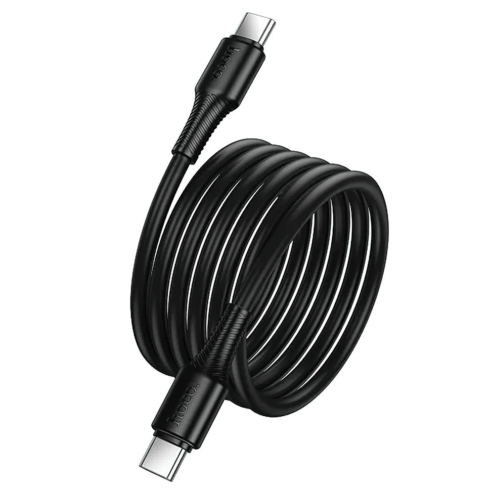 Kabel za prijenos podataka i punjenje USB-C - USB-C HOCO X120, 60W, 1m, Crni