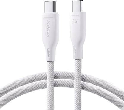 Kabel za podatke i punjenje USB-C - USB-C Joyroom Multi-Color S-A34, 60W, 1m, Bijeli