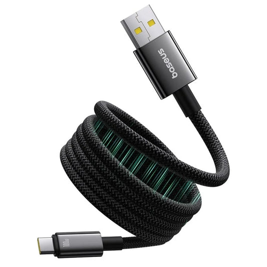 Kabel za podatke i punjenje USB-A - USB-C Baseus Tungsten Gold, 100W, 1m, Crni P10319805111-02