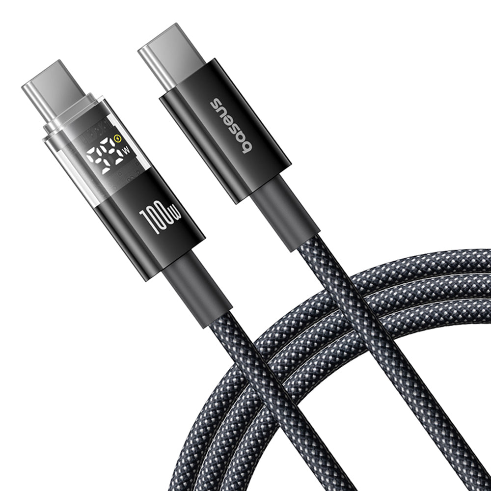 Kabel za prijenos podataka i punjenje USB-C - USB-C Baseus Display 2, 100W, 1m, Crni P10382702121-00