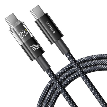 Kabel za prijenos podataka i punjenje USB-C - USB-C Baseus Display 2, 100W, 1m, Crni P10382702121-00