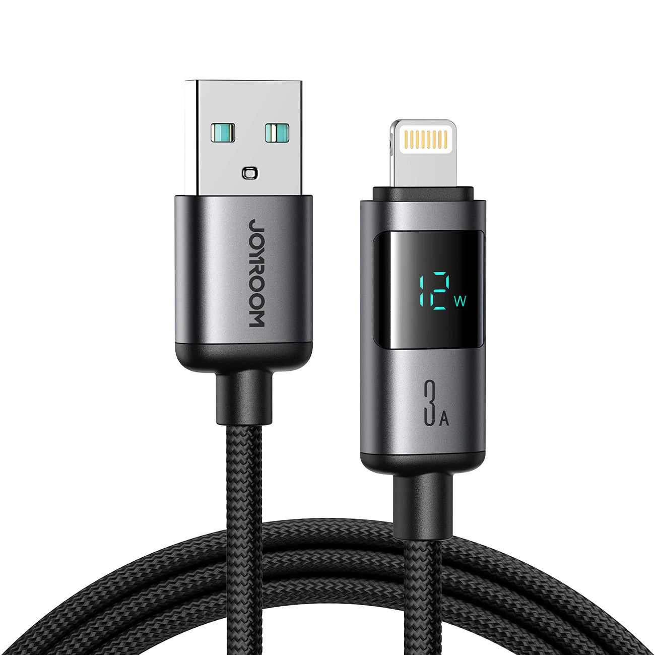 Kabel za podatke i punjenje USB-A - Lightning Joyroom S-A16 Pro Prism Display, 12W, 1.2m, Crni