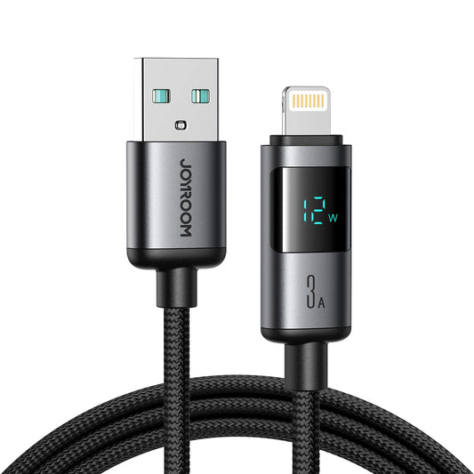 Kabel za podatke i punjenje USB-A - Lightning Joyroom S-A16 Pro Prism Display, 12W, 1.2m, Crni