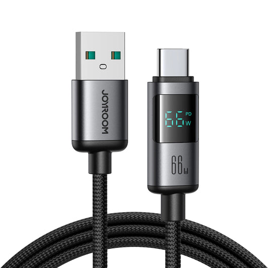 Kabel za podatke i punjenje USB-A - USB-C Joyroom S-A16 Pro Prism Display, 66W, 1.2m, Crni