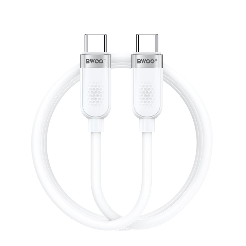 Kabel za podatke i punjenje USB-C - USB-C BWOO BO-X315C, 100W, 1m, Bijeli