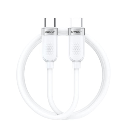 Kabel za podatke i punjenje USB-C - USB-C BWOO BO-X315C, 100W, 1m, Bijeli